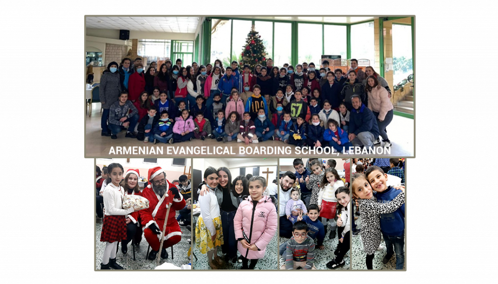Celebrazione natalizia per il collegio evangelico armeno in Libano finanziato dalla Society for Orphaned Armenian Relief (SOAR)