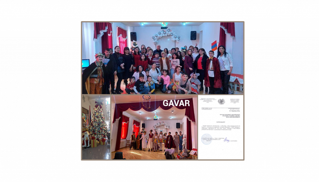 Celebrazione del Natale all'orfanotrofio di Gavar finanziato dalla Society for Orphaned Armenian Relief (SOAR)