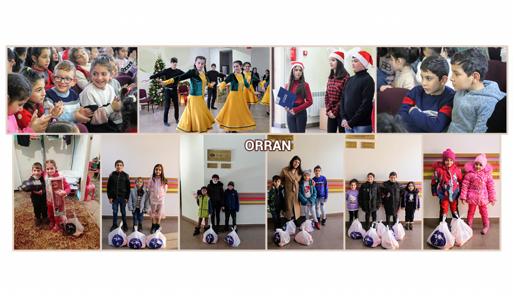 Celebrazione del Natale e regali per i bambini di Orran finanziati dalla Società per il Soccorso Armeno degli Orfani (SOAR)