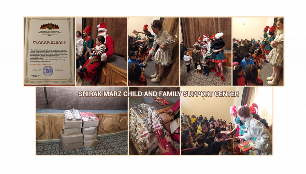 Celebrazione di Natale per Shirak Marz Child and Family Support Center finanziato da SOAR
