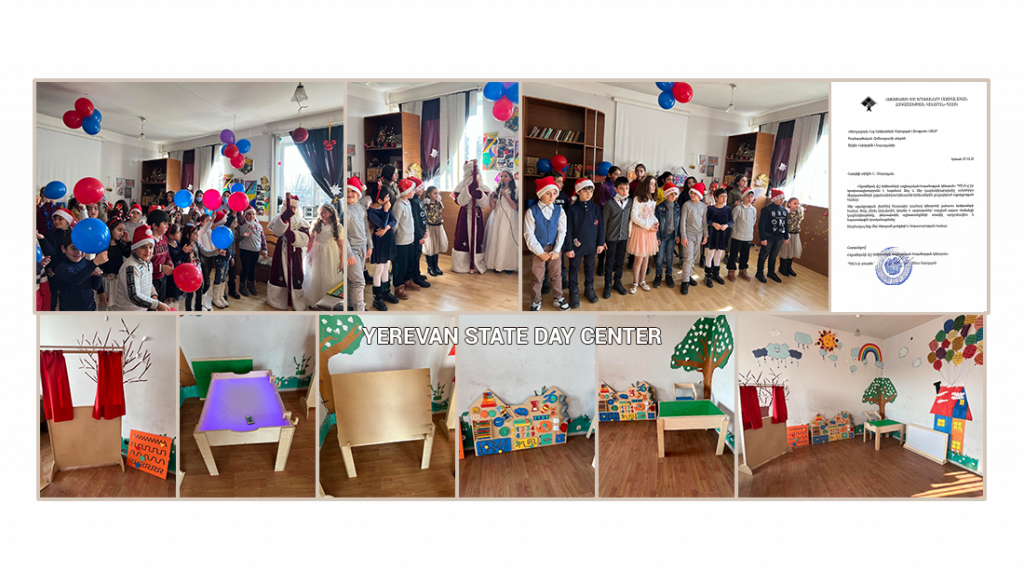 Celebrazioni natalizie e regali per il Centro diurno statale di Yerevan finanziato dalla Society for Orphaned Armenian Relief (SOAR)