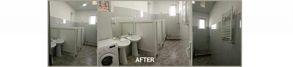 After photos bathroom renovations at Yerevan Children’s Home (Nork)