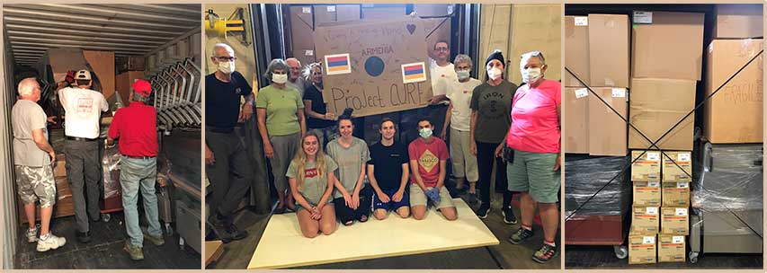 A Project Cure sea container to Armenia
