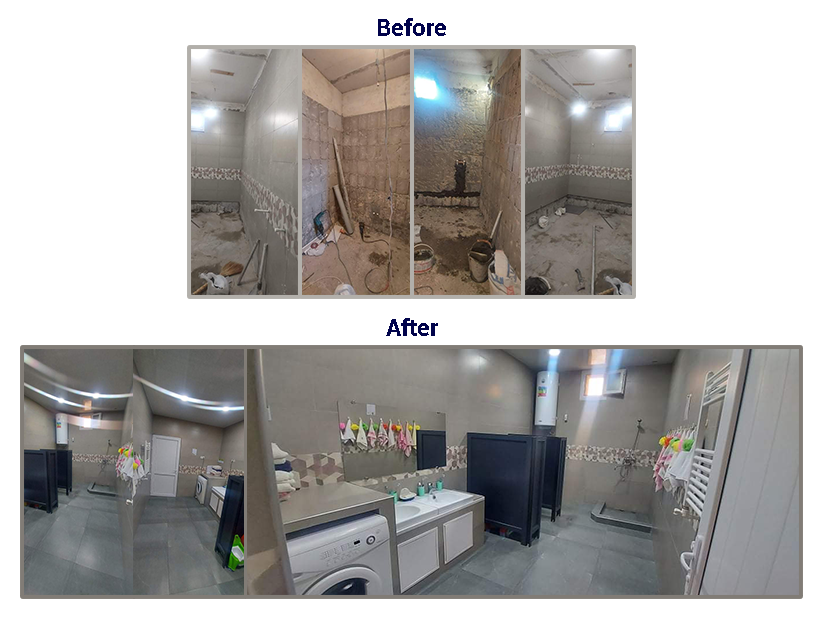 Renovación de baños en el hogar de niños de Yerevan