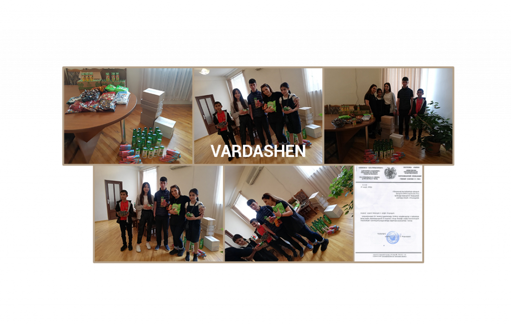 Easter gifts and celebration for the children at Vardashen