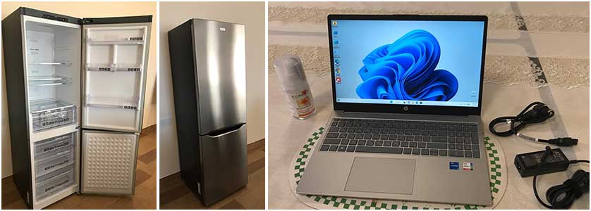 Refrigerator and laptop for Our Lady of Armenia Annie Bezikian Center