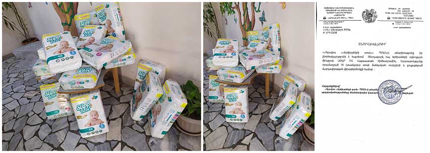 February distribution of diapers