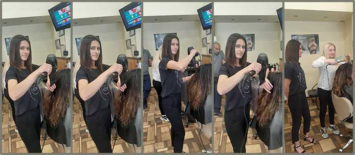 John Barkhudaryan's wife Hasmik started her hairdressing classes