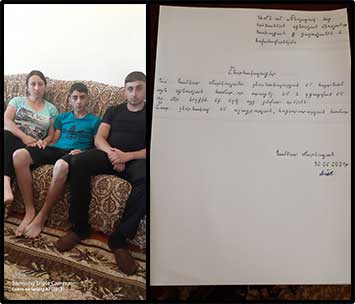 Family of fallen soldier Arayik Aleksanyan