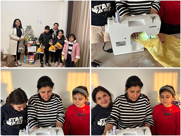 Family of fallen soldier Hayk Hovsepyan Alvard wife of fallen Armenian soldier Hayk Hovsepyan, took part in sewing and pattern training