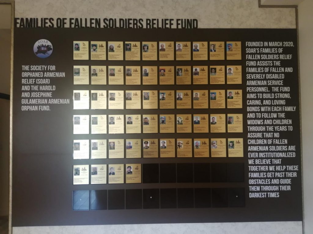 Wall of Fame des gefallenen Soldaten