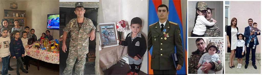 Familias de soldados caídos Armen Grigoryan y Gevorg Gasparyan