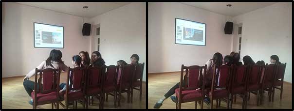 Präsentation für die Kinder im Gavar Waisenhaus durch das SOAR Cultural Discovery Program