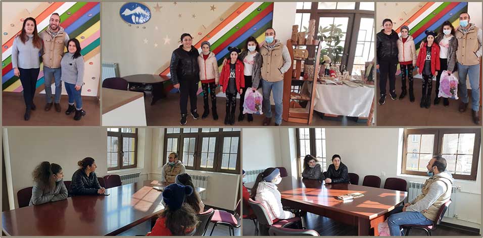Daron Bedrosyan visit with Mkrtchyan sisters at Orran