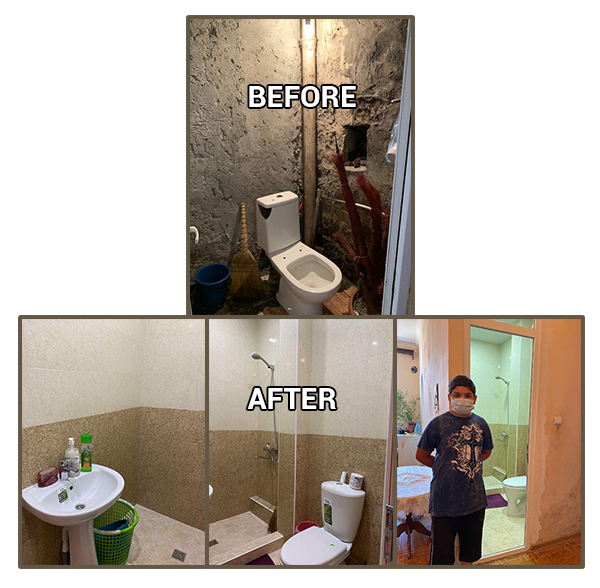 Renovation of bathroom for Hovhannes Ghazaryan