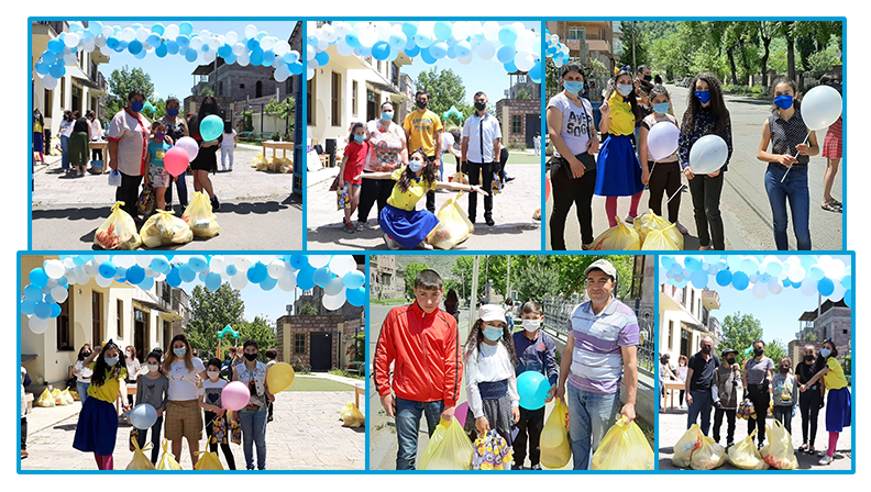 Famiglie di Orran che celebrano la Giornata dei bambini in Armenia