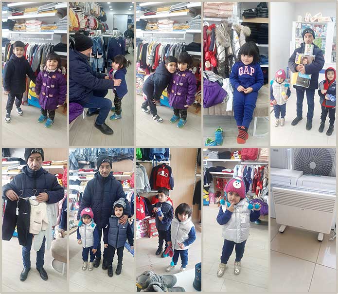 Davtyan family from Orran receives clothing for the children and a new heater