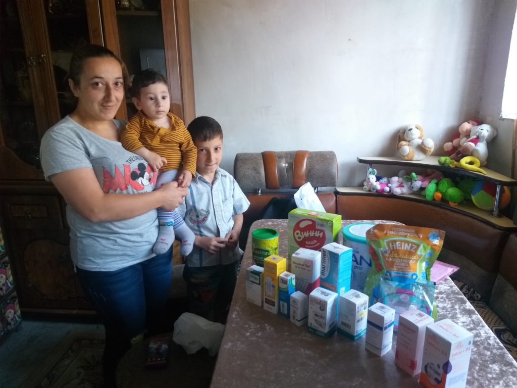Medicine and baby food for the family of Garnik Musheghyan