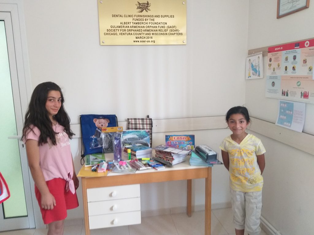 Amalya Manukyan received school supplies and clothes