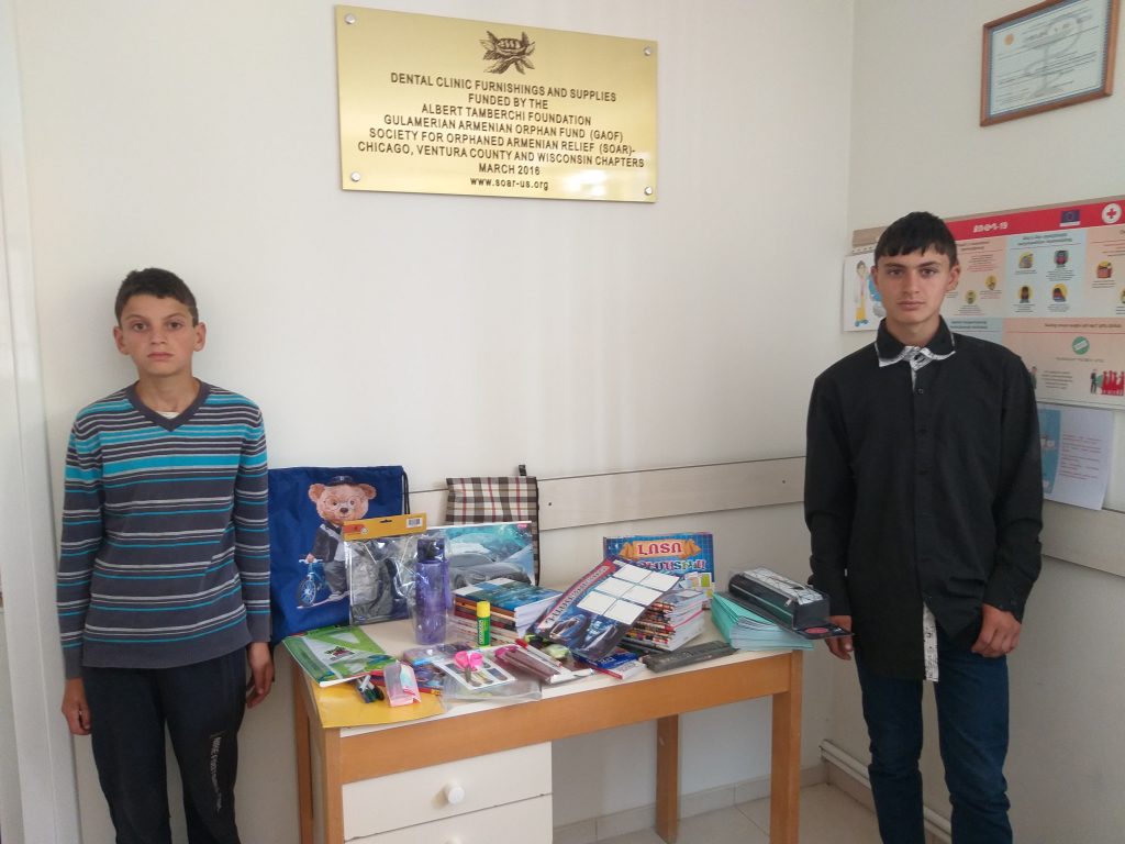 Barseghyan family received school supplies and clothes