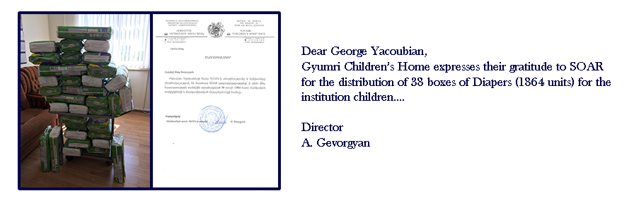 Pannolini per la casa dei bambini Gyumri