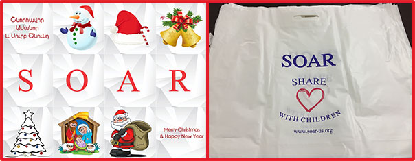 Gift bags and chocolates for every child for Christmas at the institutions SOAR supports