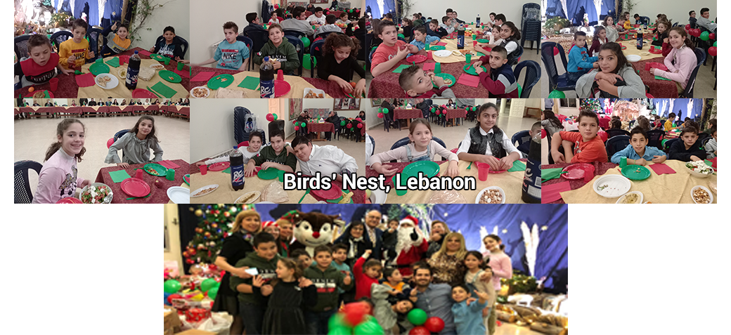 Lübnan'daki Birds' Nest Yetimhanesi için Noel kutlaması