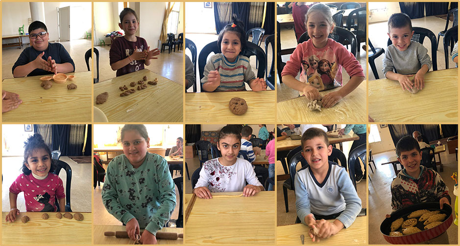 Baking Easter cookies at Birds'Nest Orphanage